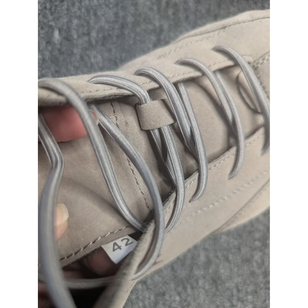LDECK Mens High Top chukka Shoes Beige Tan Suede Sneakers Ram Logo Size 42‎
